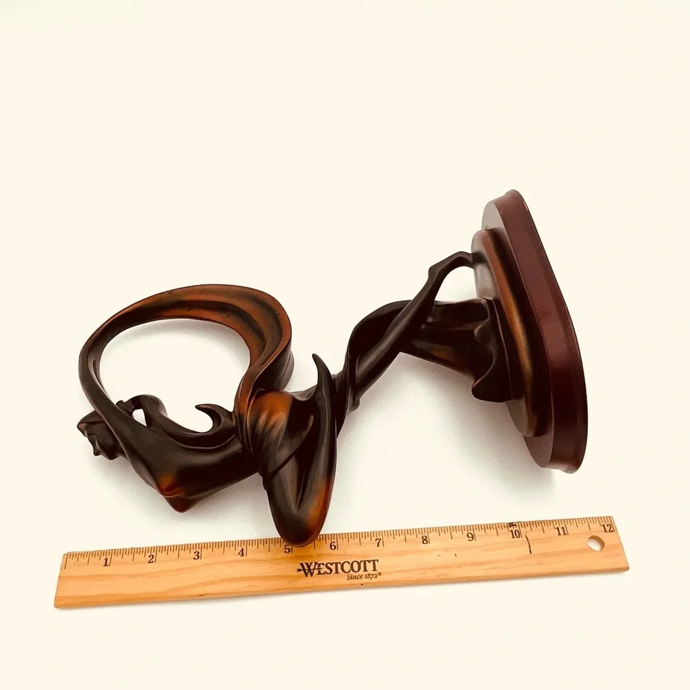 Vintage Herco Art Deco Bronze Sculpture Figurine Dancer With Scarf - Picture 6 of 7